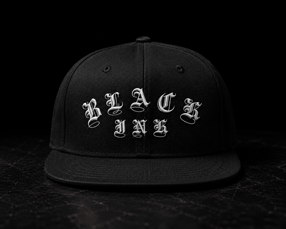 Black Ink snap back hat
